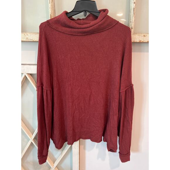 NWT BKE size small dark rust colored top with open back - Picture 1 of 4